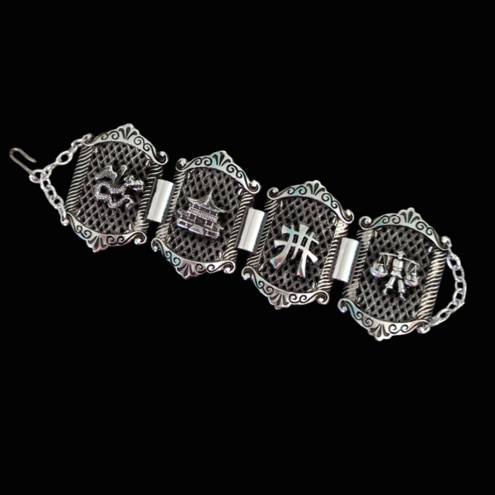 Vintage Intricate Silver Bracelet